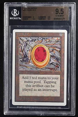 Mox Ruby BGS 9.5 Gem Mint Unlimited MTG Magic: The Gathering Card • $3858.11