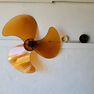 Galaxy 16  Fan Amber Brown Blades 3 Speed Oscillating Type 16-1 Style K1-CR Vtg • $39.97