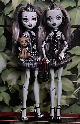 Monster High Frankie Stein Doll Lot · First Wave 2010 & 2015· Black Elastic • $136