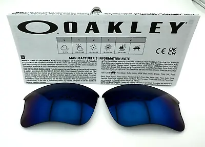 Oakley Flak Jacket Xlj Authentic Blue Ice Iridium Replacement Sunglasses Lenses • $69.95