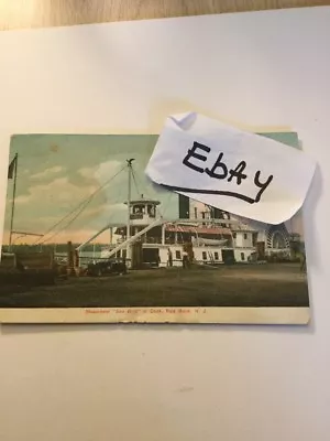 1900's Old Postcard Steamboat Sea Bird At Dock Red Bank New Jersey Historical • $17