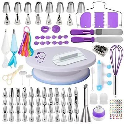 £27.83 • Buy Cake Decorating Kit 137 PCs Piping Tips And Cake Baking Supplies For Beginners