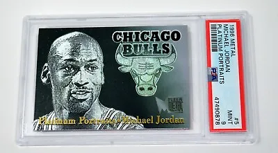 Michael Jordan Mj 1996-97 Fleer Metal Platinum Portraits Psa 9 Mint #5 Ssp • $5000