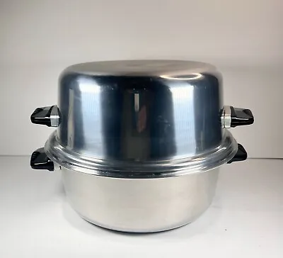 Vintage Wear Ever Steamer/Dutch Oven Aluminum #824/834 4 Qt. With 2 Inserts • $28.49