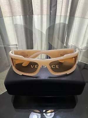 NEW Versace 4446 Sunglasses 5413/7 Brown 100% AUTHENTIC.  NO CASE • $95