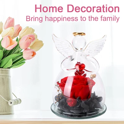 $15.90 • Buy Rose In Glass Eternal Forever Flower For Valentine's Mother's Day Women Gift