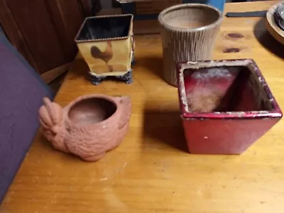$12.99 • Buy VTG 1970-80s  PLANTER POTS LOT Of 4