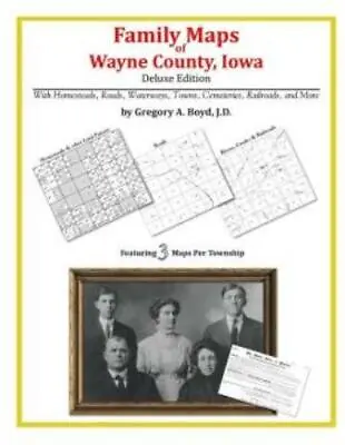 Family Maps Of Wayne County Iowa • $31.99