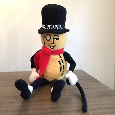 Vintage 1991 MR. PEANUT Plush Stuffed Doll With Red Scarf Cane 26  Planters • $19