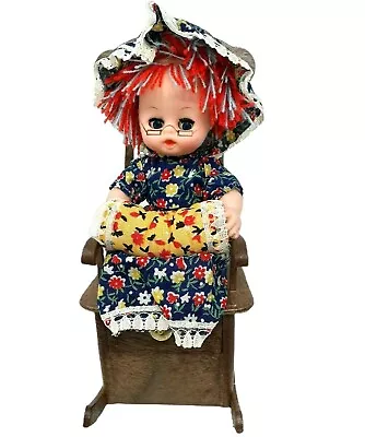 Vintage Lullaby Musical Granny On Rocking Chair  Rock A Bye  Hong Kong 9  • $16.99