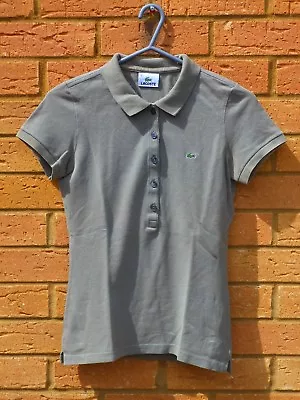 £10 • Buy WOMENS LACOSTE POLO SHIRT OLIVE GREEN SIZE 36 Small