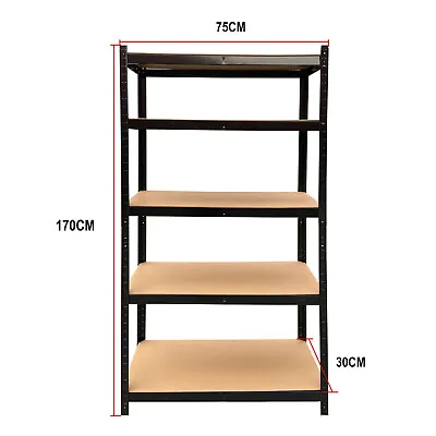 Heavy Duty 5 Level Adjustable Shelves Rack Garage Steel Metal Storage Shelving • $48.40