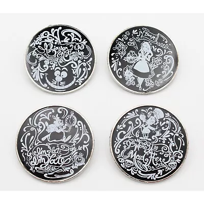 4 Piece Disney Alice In Wonderland Chalkboard Sketch Pins DP452 • $13.99