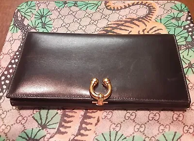 $30 • Buy Gucci Made In Italy Black Leather Wallet.