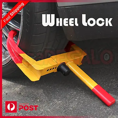 Wheel Lock Clamp Heavy Duty Anti-theft For Vehicle Car Trailer With 2 Keys • $23.24