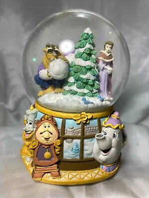 Disney Enesco Beauty And The Beast Snow Glob “MINUET NO. 1” Snow Globe Music Box • $60.14