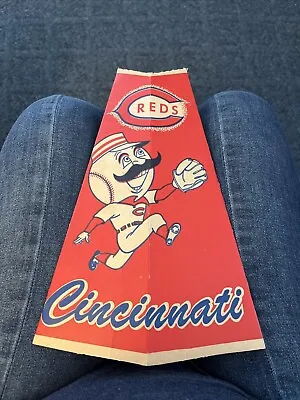 Vintage Cincinnati Reds Rally Round The Reds Souvenir Cardboard Megaphone • $33.50
