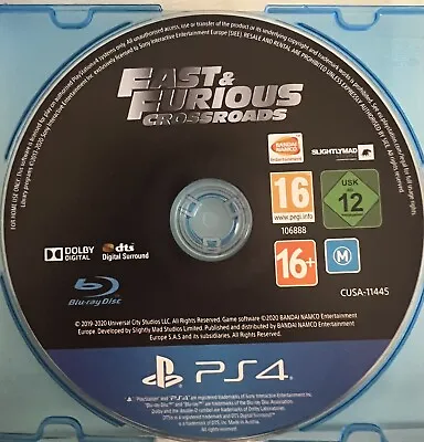 Fast & Furious - Crossroads (PS4) Mint Condition - Game In Stock.No Case • $33.98