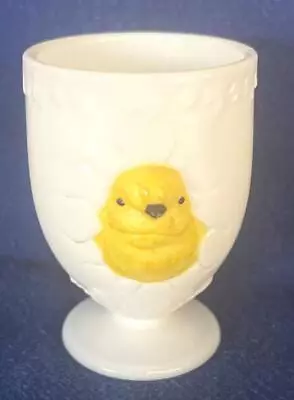 Vintage Westmoreland Pedestal Milk Glass Chick Hatching Egg Cup 3  Tall • $11.99