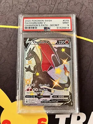 $198 • Buy Pokemon Champions Path Secret Rare Black Shiny Charizard V 079/073 PSA 9