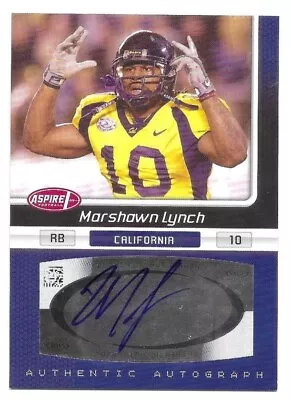 2007 Sage Aspire MARSHAWN LYNCH #12A Rookie Authentic AUTO - CAL UNIVERSITY  • $60