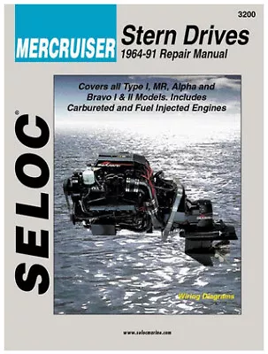Marine Repair Manual For Mercruiser Sterndrive 1964-1991 Seloc 3200 • $44.95