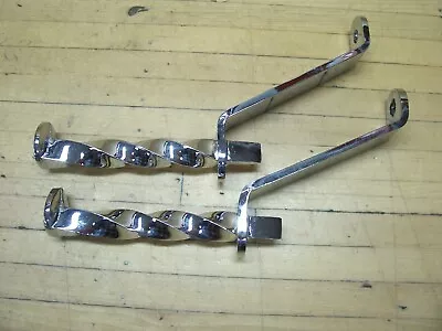 Vintage NOS Chrome Spike Highway Foot Pegs Honda Triumph Yamaha Bobber Chopper • $39.99