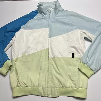 Members Only Full Zip Jacket In Colorblock (Blue Green Whte) Size: XXL • $30