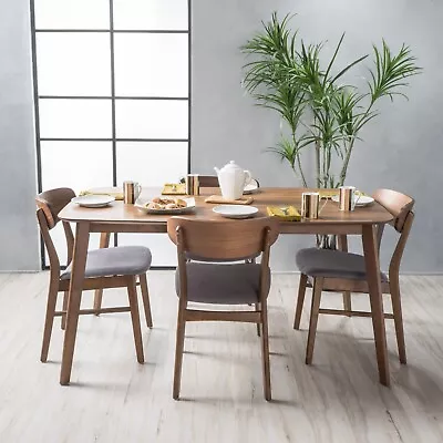 Balfern Mid Century Modern Fabric Upholstered 5 Piece Dining Set • $697.62