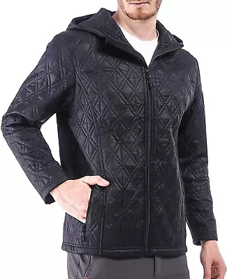 Mier Men's XXL Black Thinsulate YKK Zipper Packable Hooded Jacket NWT $80.00 • $44.99