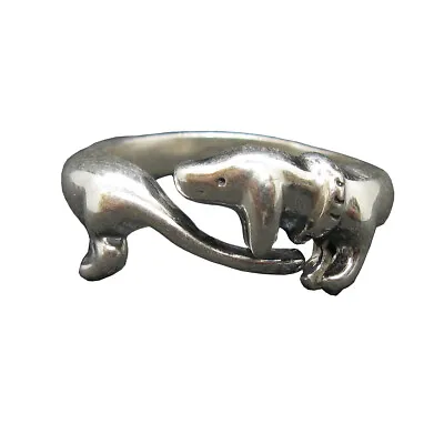 Sterling Silver Ring Dog Dachshund Genuine Solid Hallmarked 925 Handmade • $26.88