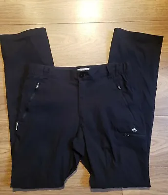 £17.99 • Buy Craghoppers Mens Trousers 32L Navy Blue Outdoor Trekking Pants Logo Zip
