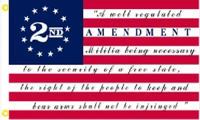 3x5 Trump 2024 2nd Amendment A Well Regulated Militia Flag Banner 100d • $12.88