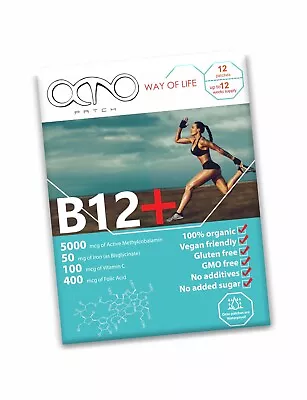 Vitamin B12+ Transdermal Patches (methylcobalamin) + Folic Acid +Iron+ Vitamin C • £14.28