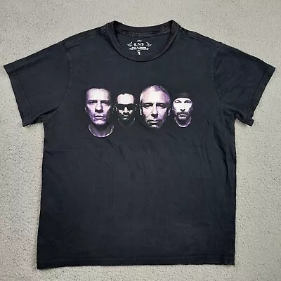 U2 Band 360° Tour Merch Music T Shirt Men's Size Medium Double Sided Graphic Tee • $12.99