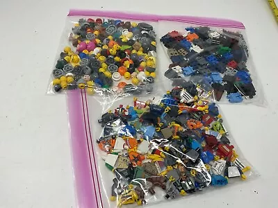 Lego Minifigures  - Body Heads Hats Hair  Legs - Large Lot Of 333 Pieces • $175