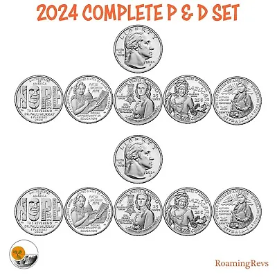 2024 P D American Women Quarters --10 Coin Set *subscription* • $14.25