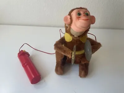 Cymbal Playin Turn Over Monkey Antique Toy 1950s Electronic TN Untested • $39.99