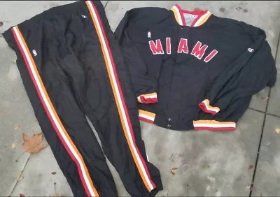 Vintage Original 90s Miami Heat Champion Warm Ups Size 2xl Heat Champion Jacket • $330