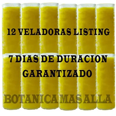 Veladora - Velon  7 Dias - 7 Day Religious Candle - Veladoras Color Amarillas • $36.99