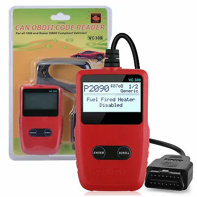 EOBD OBDII Car Scanner Code Reader Auto Fault Engine Diagnostic Reset Tool VC309 • $15.99