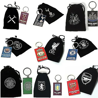 £6.45 • Buy Football Fc - Deluxe Metal Keyring Keychain Split Key Ring In Velvet Gift Bag