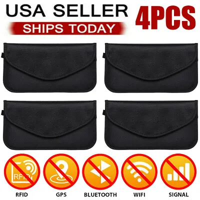 4Pcs Faraday Bag RFID Signal Blocking Shielding Pouch Cell Phone Wallet Blocker • $12.55