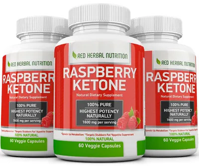 3X Advanced Weight Loss RASPBERRY KETONE 1600mg Extremely Fast Fat Burner Strong • $10.95