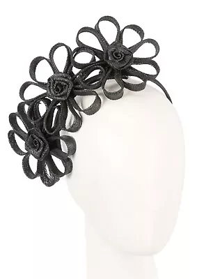 $129.95 • Buy Black Sinamay Racing Fascinator Headband By Max Alexander 100% AU Seller