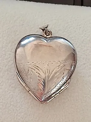 Vintage/antique Sterling 925 4 Way Heart Locket W/mirrors And Two Picture Places • $49.99