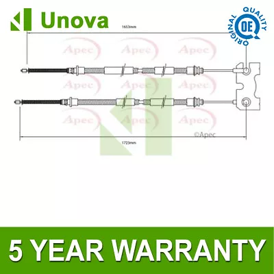 Hand Brake Cable Rear Unova Fits Ford Escort 1.3 1.4 1.6 1.8 D TD 95AB2A603AE • $47.40