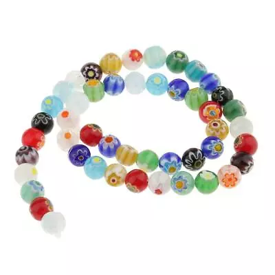 Wholesale Millefiori Round Loose Glass Beads Lampwork DIY 4mm / 6mm / 8mm / 10mm • £4.82