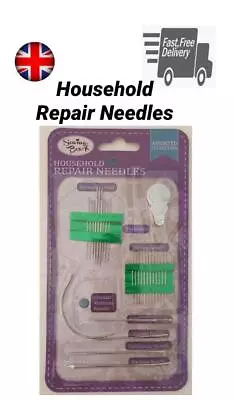 £4.99 • Buy Household Repair Sewing Needles Pack Upholstery Packing Sailmaker Curved Darners