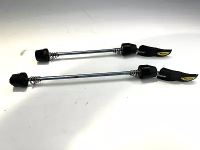 MAVIC TITANIUM FRONT AND REAR QR SKEWER SET RETRO BIKE MTB 135mm 100mm BLACK • £35